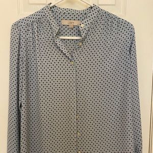 LOFT blue button-down shirt